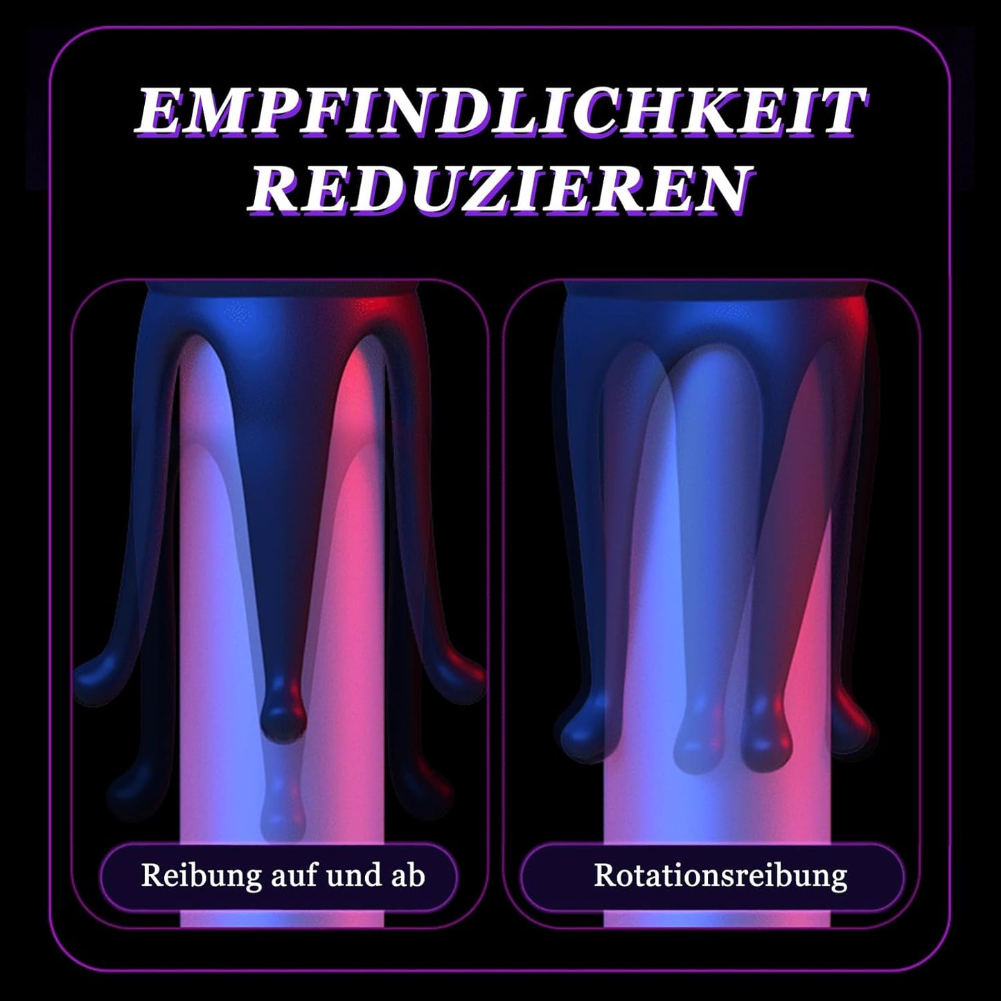 3 in 1 Penismassagegerät Penis Trainer Vibrator Masturbieren mit 10 Modi