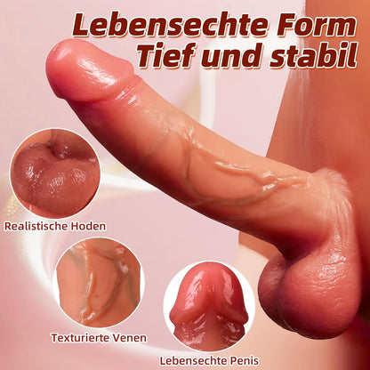 Realistischer Strap on Umschnall Dildo Sex Spielzeug Strapon Massivem Penis mit Harness
