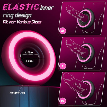 Penisring Vibratoren Cockringe Stimulator mit 10 Verschiedene Vibrationsmodi