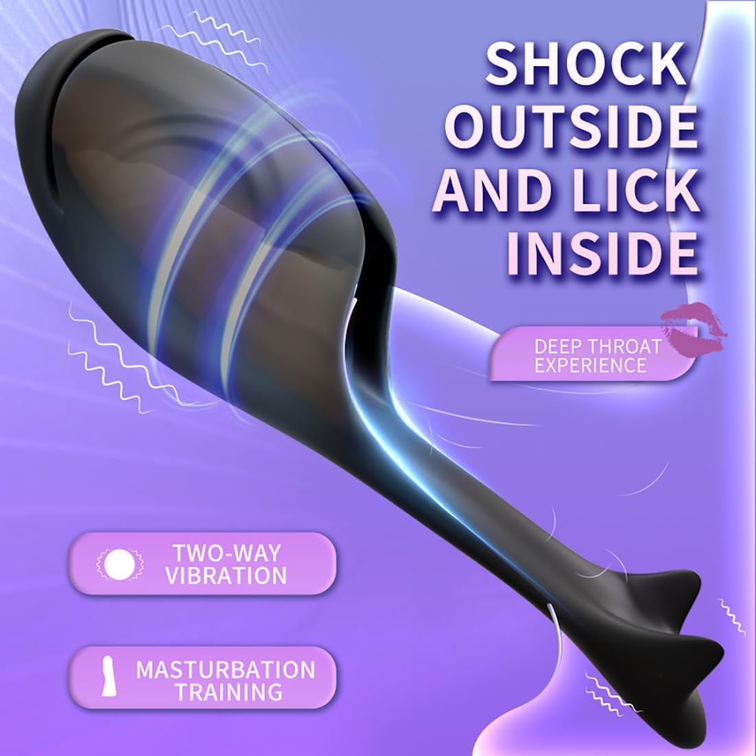 2 IN 1 Elektrische Cup Masturbator Penistrainer Massagegerät mit 10 Vibrationsmod