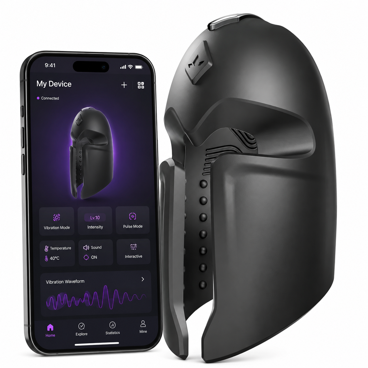 App-Fernbedienung Eichelvibrator Penistrainer Massagegerät Masturbator mit 10 Vibrations