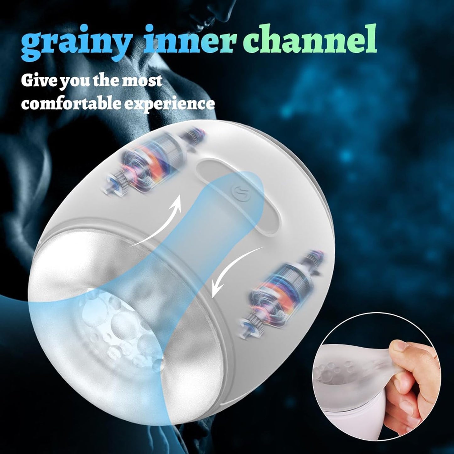 Elektrischer Masturbator Penis Stimulator Pocket Pussy mit 9 Vibrationsmodi