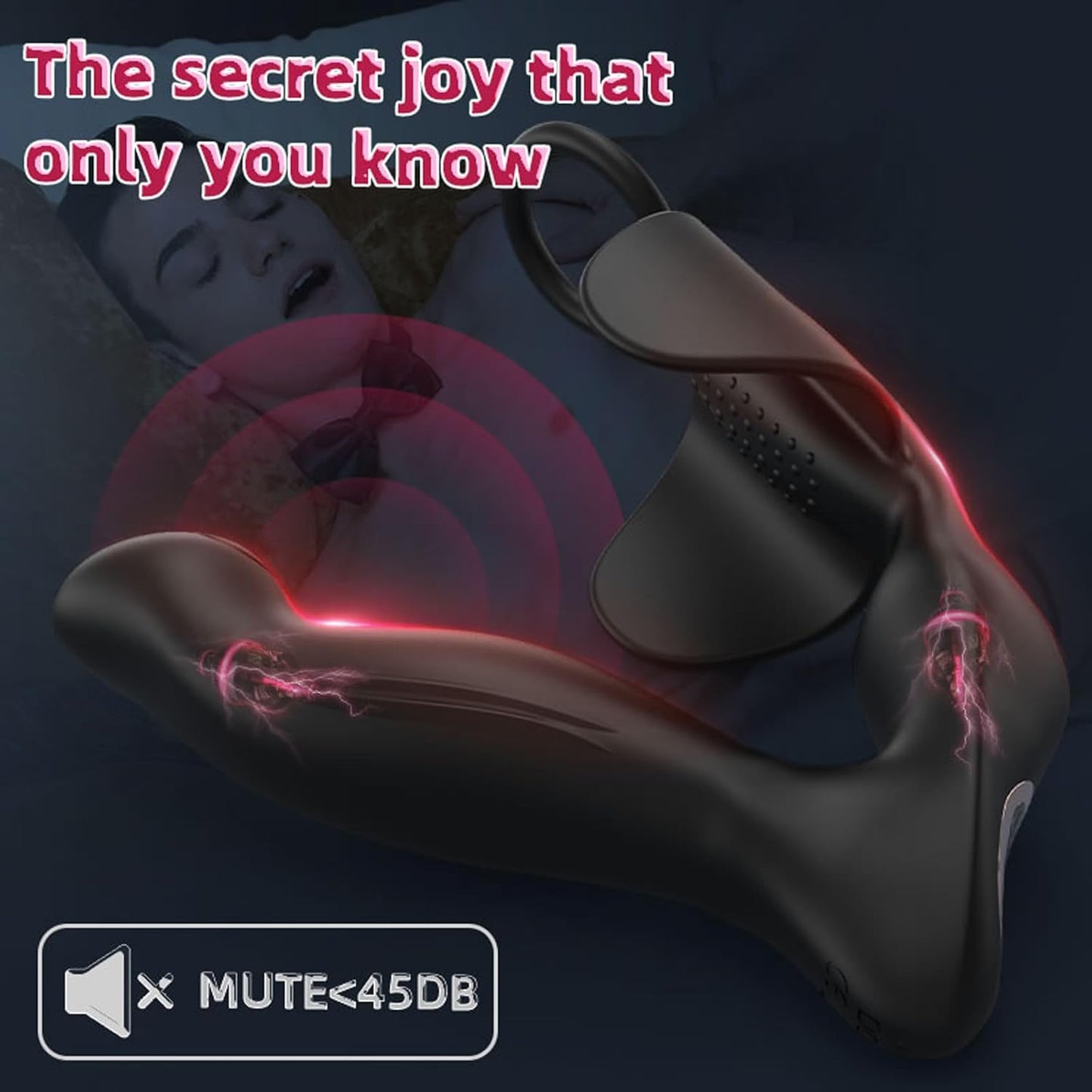 Prostata Massagegerät Analvibratoren Penisring mit 42℃ Heizmodus & 10 Vibrationsmodi