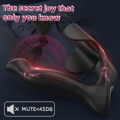 Prostata Massagegerät Analvibratoren Penisring mit 42℃ Heizmodus & 10 Vibrationsmodi