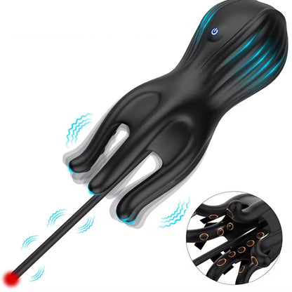 Eicheltrainer Penis Massagegerät Harnröhren Stimulator mit 10 Vibrationsmodi