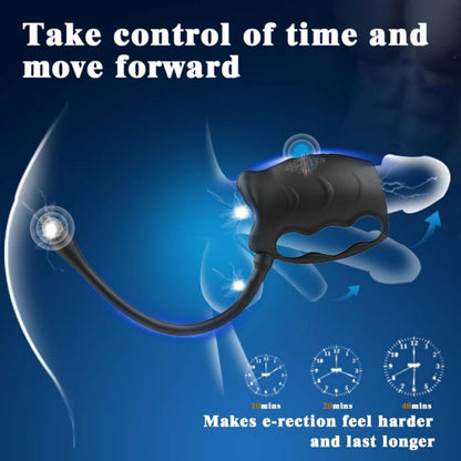 3 IN 1 Penistrainer Vibrator Stroker Masturbatoren mit 10 Vibrationsmodi & Anal Plug