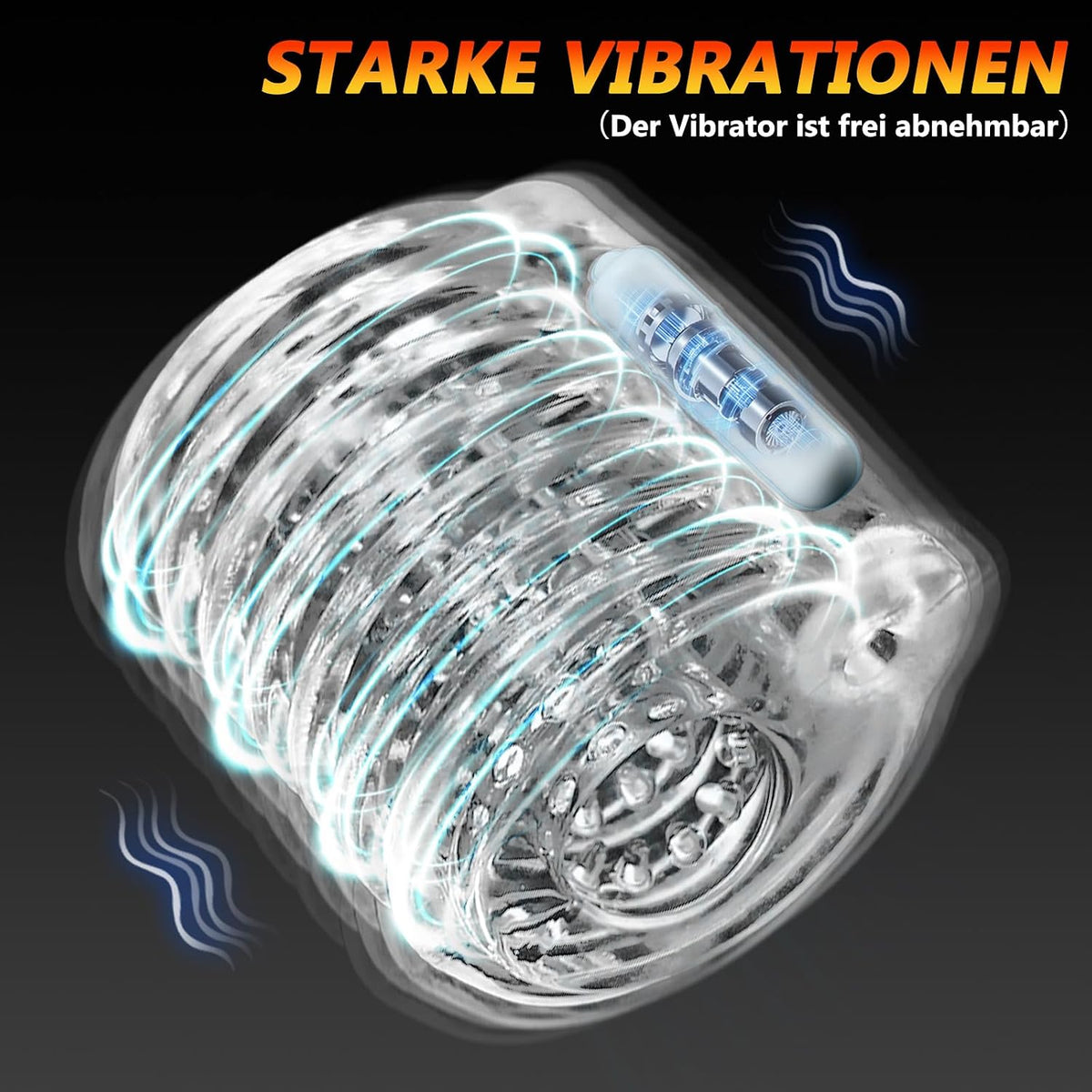 2-IN-1 Vielseitig Masturbator Penishülle Trainingsgerät mit Intensive Massagestruktur