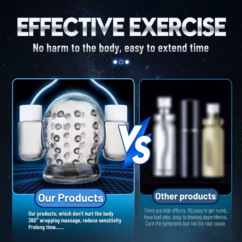 Eicheltrainer Stimulator Vibrator Massage Masturbatoren mit 10 Vibrationsmodi