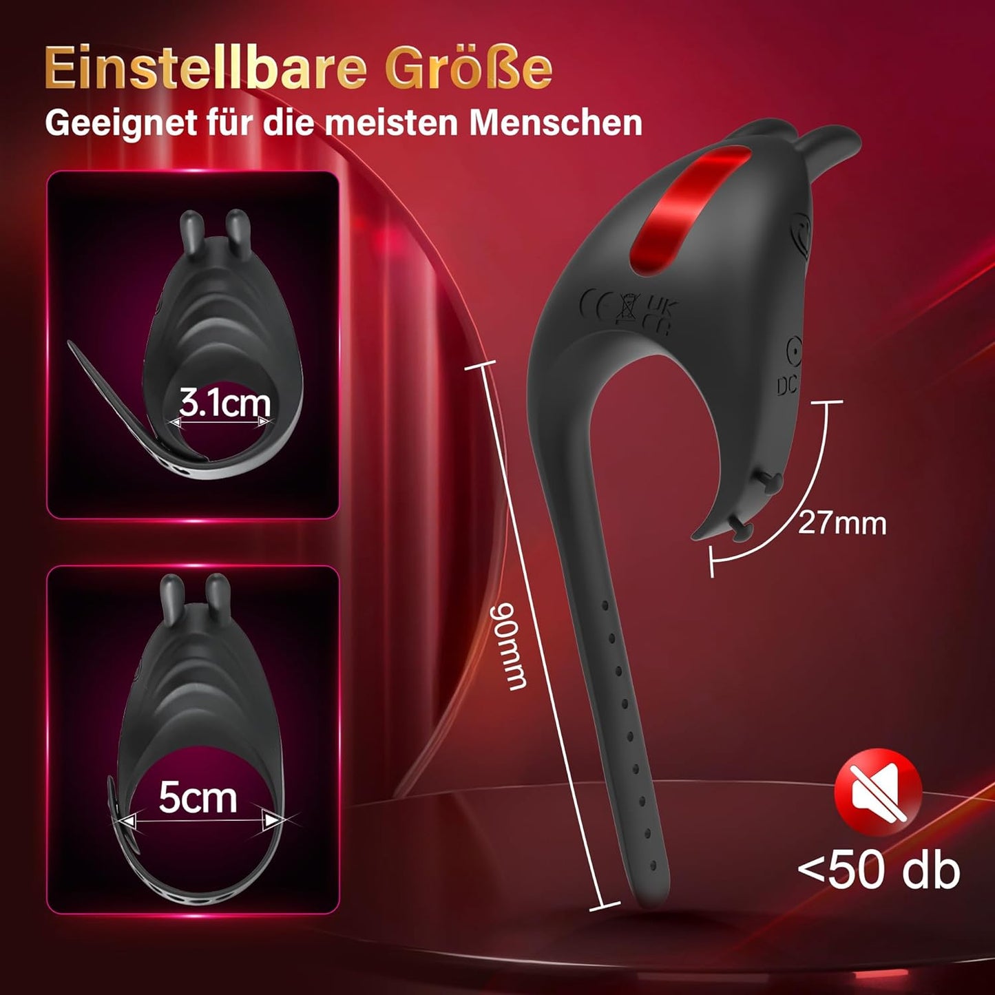 Multifunctionele cockring cockringvibrator met 7 krachtige vibratiestanden 