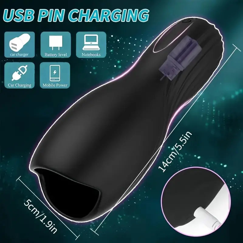 360° Training Wrap Automatischer Penistrainer Vibrator Stroker mit 10 Pulsvibrationsmodi