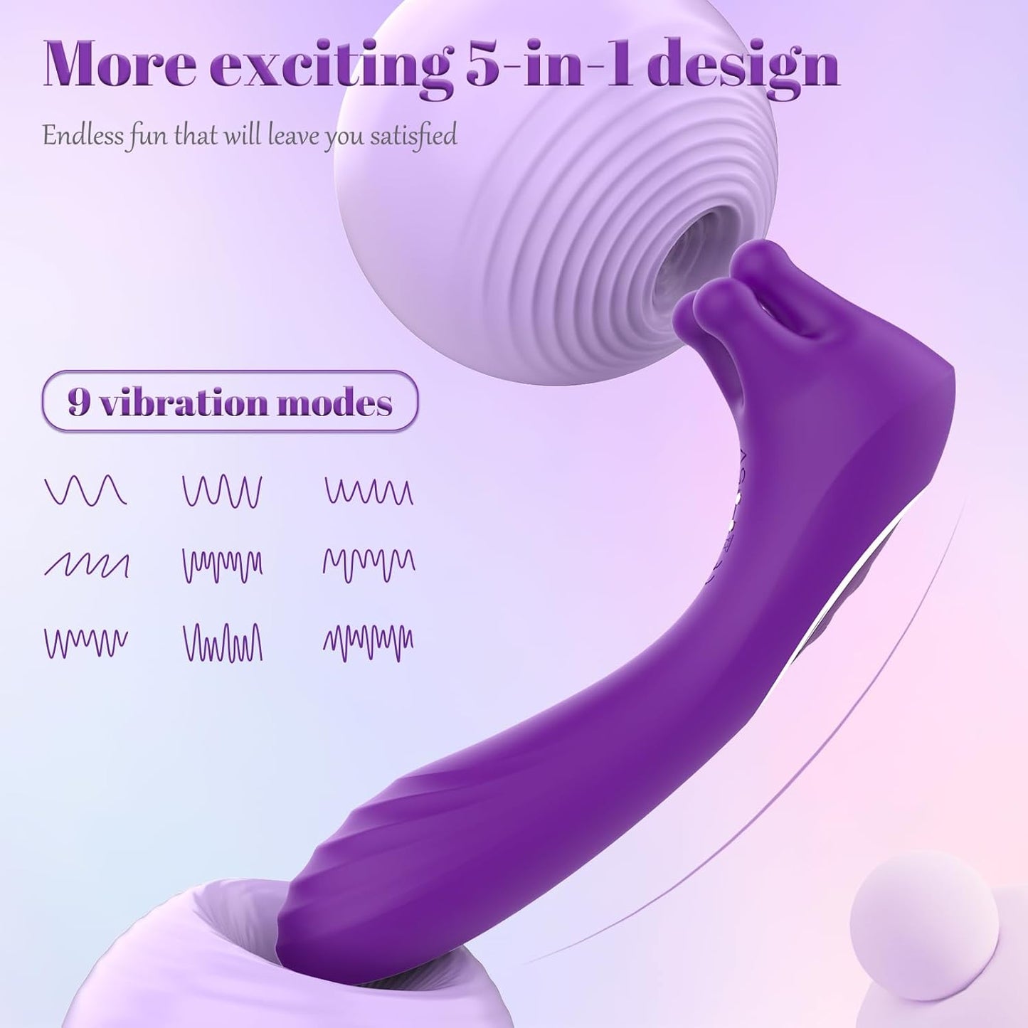 5 IN 1 G Punkt Klitoris Vibratoren Paare Sexspielzeug mit 9 Vibrationsmodi