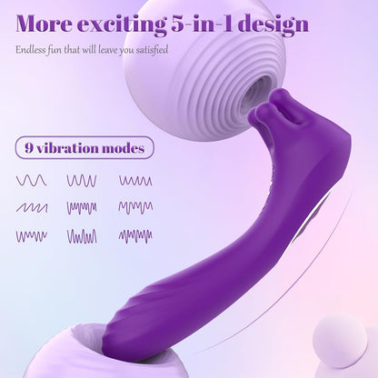 5 IN 1 G Punkt Klitoris Vibratoren Paare Sexspielzeug mit 9 Vibrationsmodi