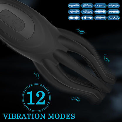 Elektroshock Penis Trainer Masturbatoren mit 12 Vibrationsmodi & 7 Elektro Dusche Modi