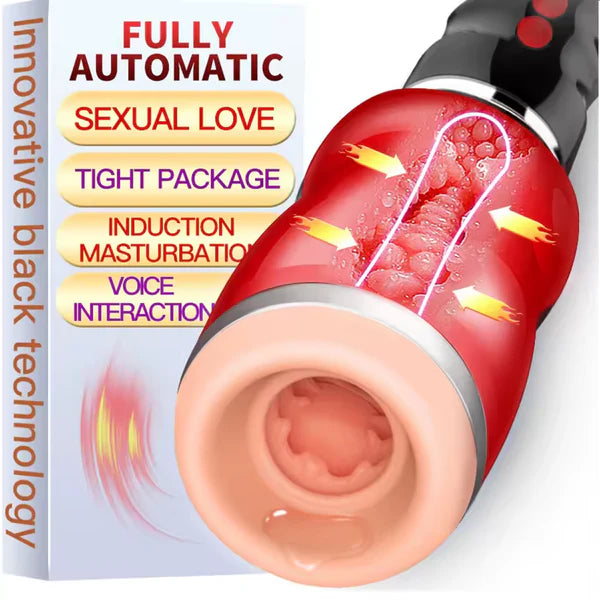 Automatischer Masturbator Penistrainer Stroker Blowjob mit 5 Klemm und 10 Vibrationsmodi