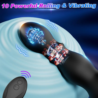 Prostata Massagegerät Rollender Analplug mit 10+10 Leistungsstarken Stimulationsmodi