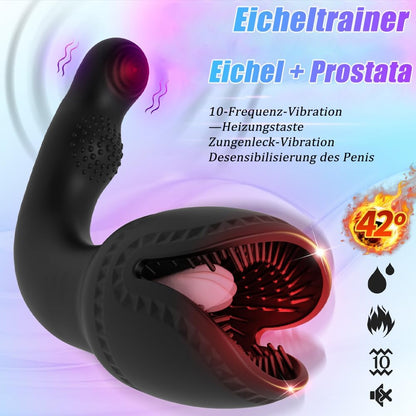 Elektrischer Masturbatoren Penistrainer Eichel  Stimulator mit 10 Vibrationsmodi