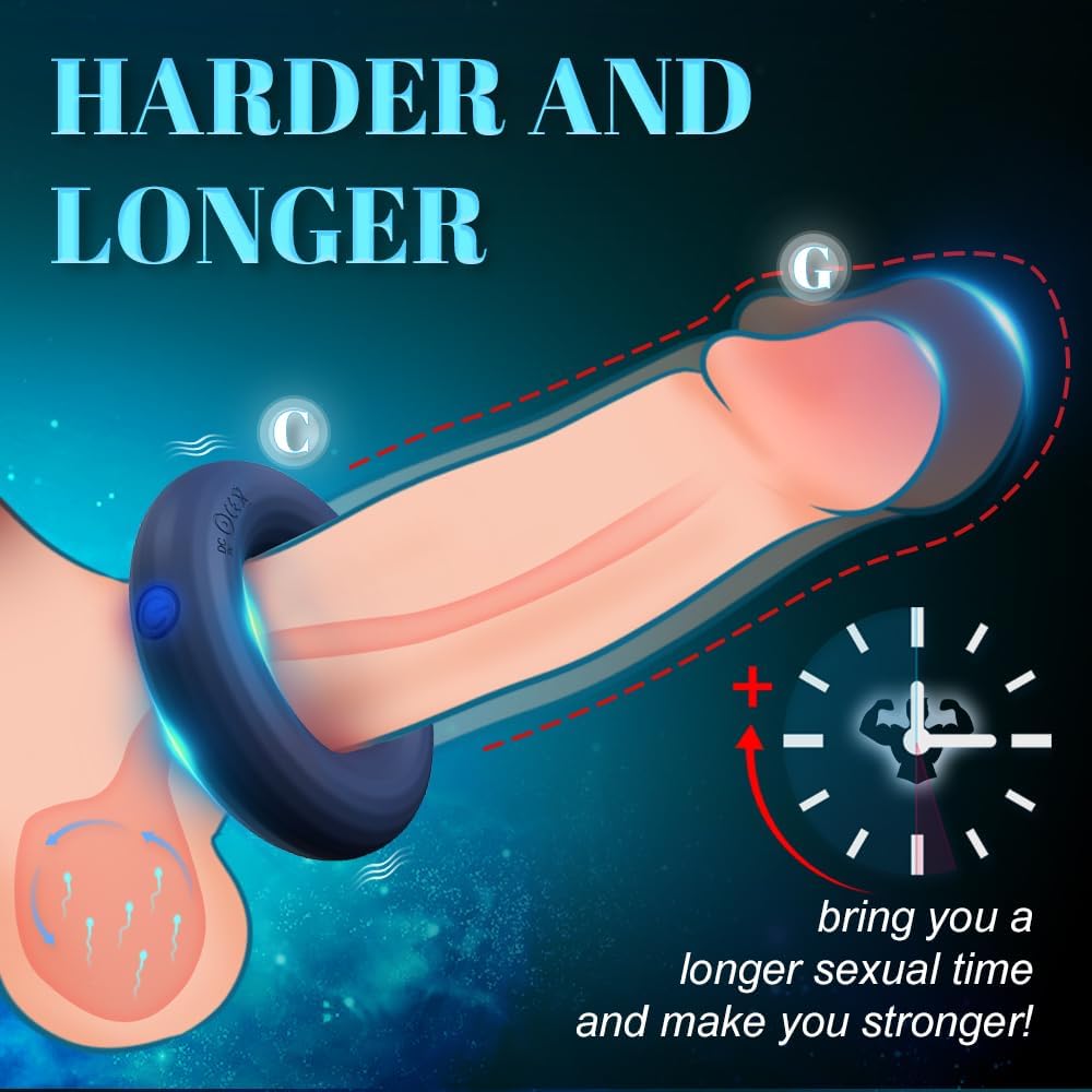 Doppelmotoren O-förmigem Design Penisring Vibrator mit 10 Intensiven Vibrationsmodi