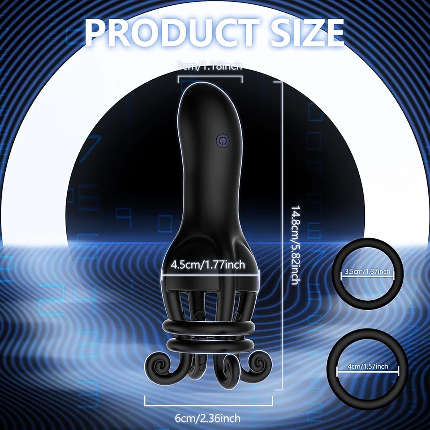 360° Umwickeln Penistrainer Eichelvibrator Masturbator mit 10 Vibrationsmodi