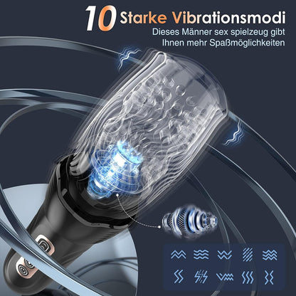 10 Vibrationen & 5 Stoß-Rotationen Masturbieren für Männer