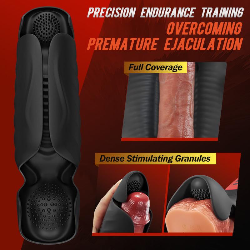 Eicheltrainer Penis Massage Masturbator mit 10 Pulsierende Vibrationsmodi