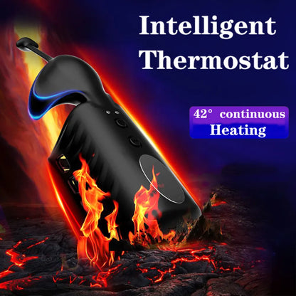 42 °C  Intelligentes Thermostat Handgelenk-Trainingsmasturbator Penis Trainer Vibrator mit 10 Vibrationsmodi