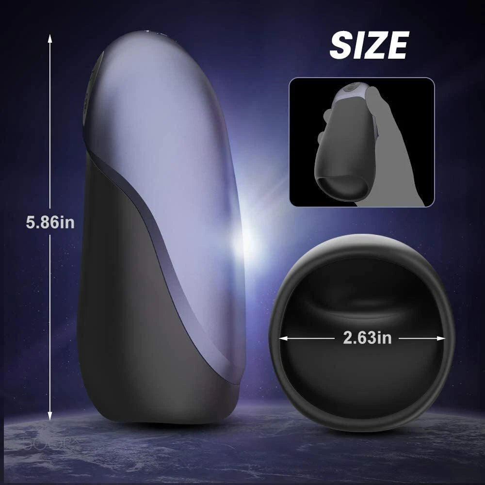 Automatischer Penis Trainer Stroker Masturbator mit 14 Vibrationsmodi & 2 Motoren