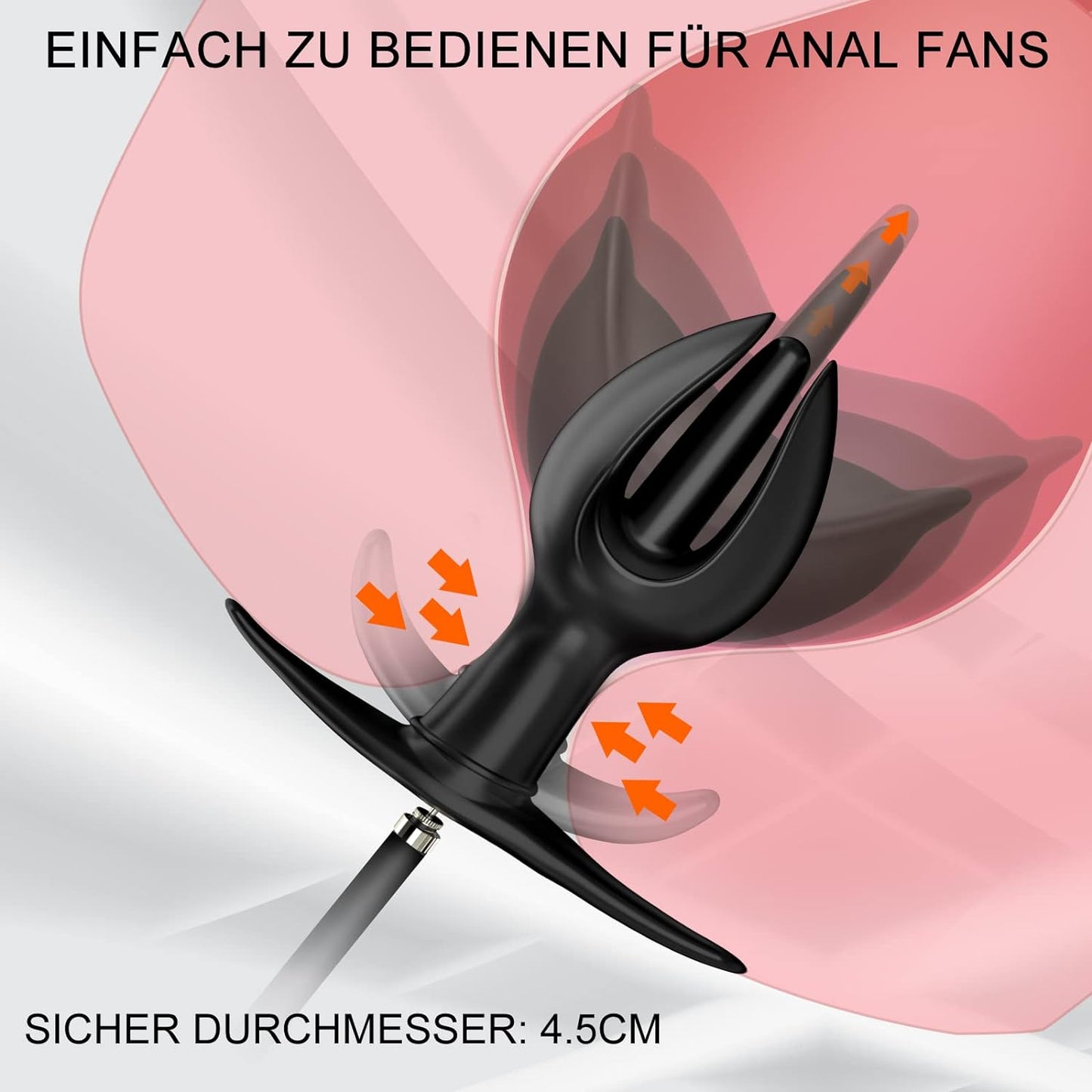 ABNEHMBARE LUFTPUMPE Medizinisches Flüssigsilikon Aufblasbar Analplug Buttplug