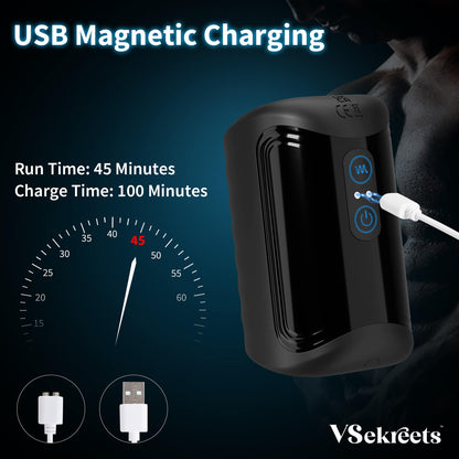 2 IN 1 Penistrainer Stroker Blowjob Masturbator mit 9*9 Pulsierendem und Vibrationsmodi