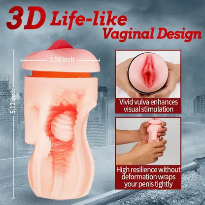 360° Quetschen Lecken Auto Masturbator Stroker Blowjob mit 10 Vibrationsmodi