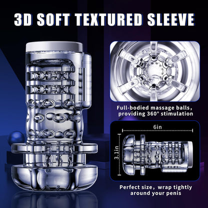 Automatischer Masturbator Penistrainer Stroker Blowjob mit 9 Stoß und Vibrationsmodi