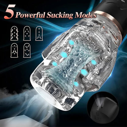 Hochfrequenz Elektrischer Masturbator Cup mit 9 Vibration & 9 Saugmodi