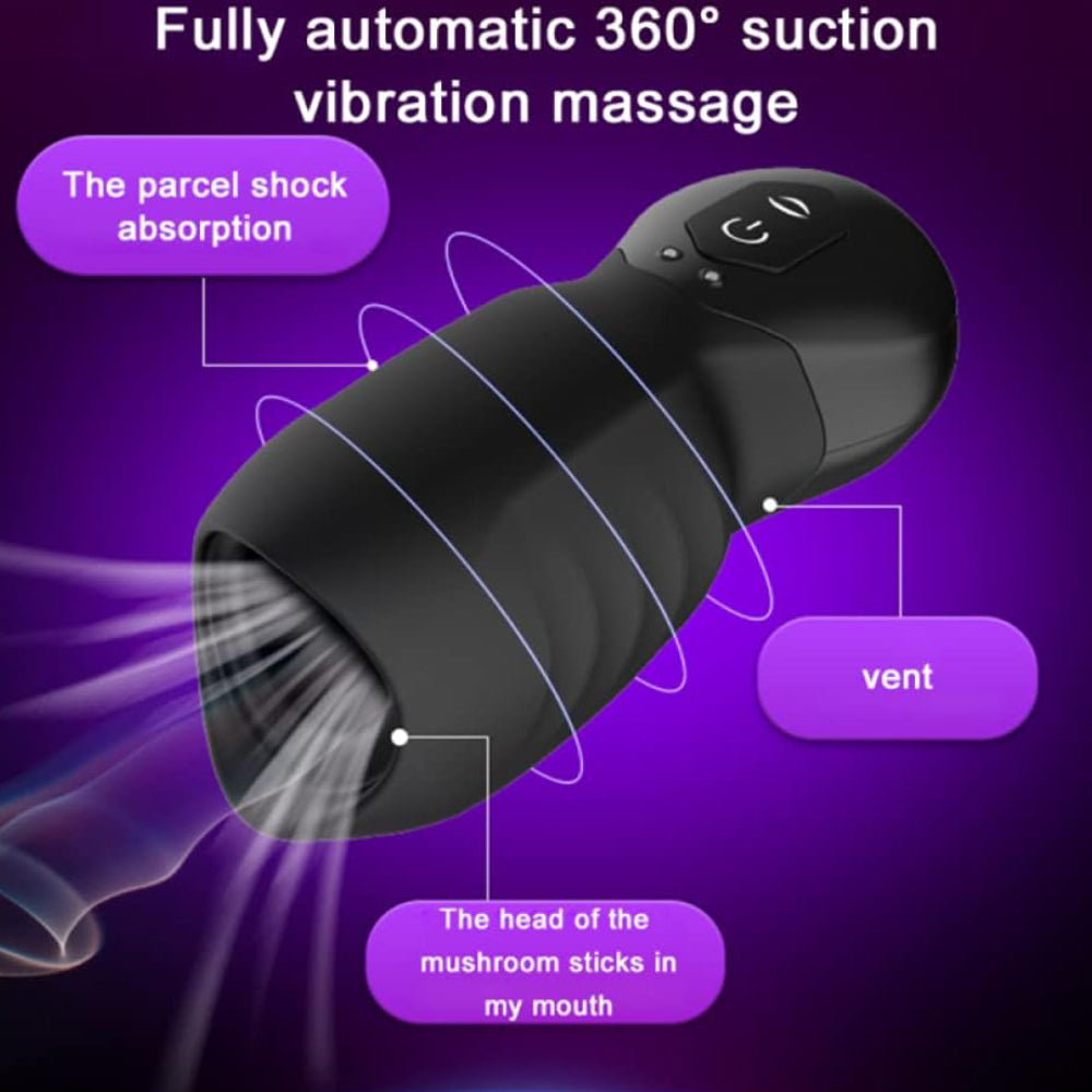 Elektrische Penistrainer Stroker Masturbatoren mit 7 Vibrationen und 3 Vakuumsaugern