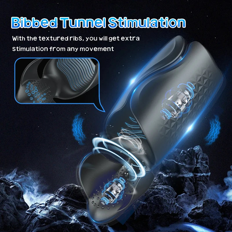 Elektrischer Masturbationsbecher Penistrainer Vibrator mit 10 Vibrationsmodi