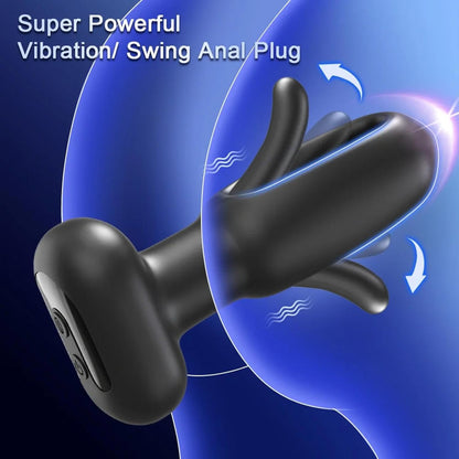 Analvibrator Prostata Massagegerät Plug mit 10 Flapping & Vibrationsmodi