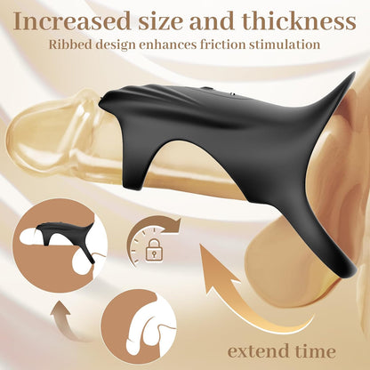 Elektrischer Cockring Penistrainer Masturbatoren mit 9 Vibrationsmodi