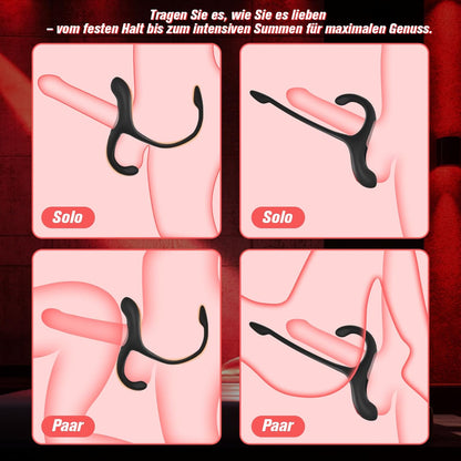 Analplug Prostata Hoden Stimulator Penisring Klitorisstimulator mit 10 Vibrations