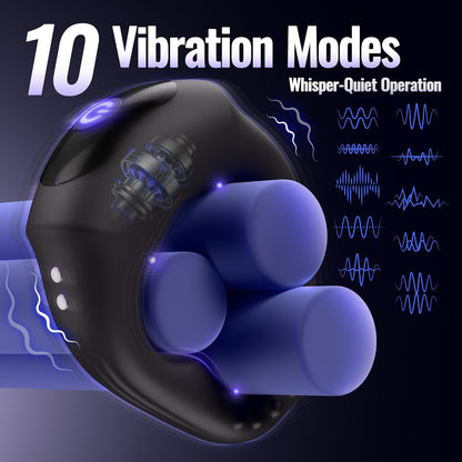 Smart APP Steuerung Wrap-Around Cock Ring Penis Trainer Vibrator mit 10 Vibrationsmodi