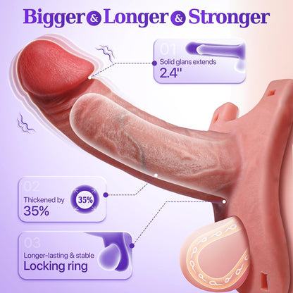 Strap-On 5 IN 1  Penishülle Penis Trainer Vibrator mit Mehreren Modi & App-Integration
