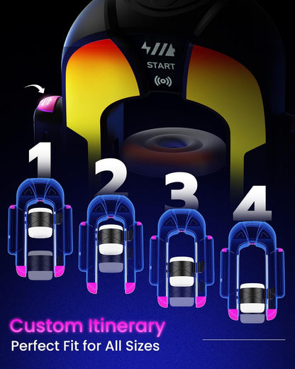 RGB-Beleuchtung Automatische Masturbationsmaschine mit 4 Hub-Modi & 4 Geschwindigkeitsstufen