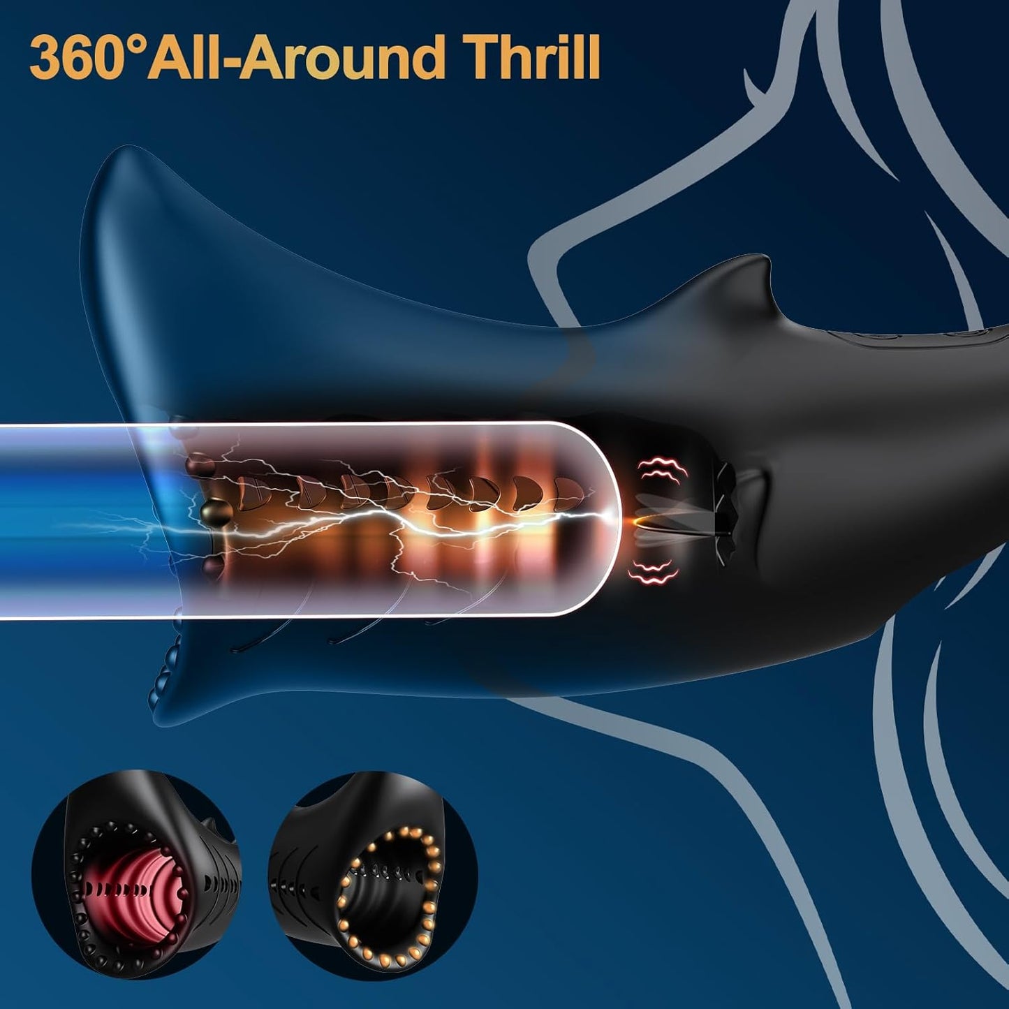 Tragbare Taschenmuschi Penis Trainer Vibrator Blowjob Masturbator mit 9 Vibrationsfunktionen