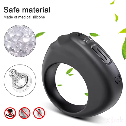 Smart Cock Ring Penistrainer mit APP Datenzähler 10 Schwingungsmodi