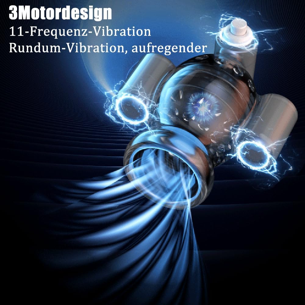 Elektrischer Penistrainer Massagegerät Eichelvibrator Masturbator mit 11 Vibrationsmodi