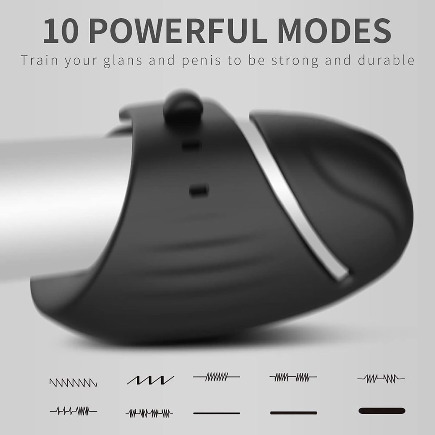 360° Umhüllung Automatische Penistrainer Eichelmassagegerät mit 10 Vibrationsmodi
