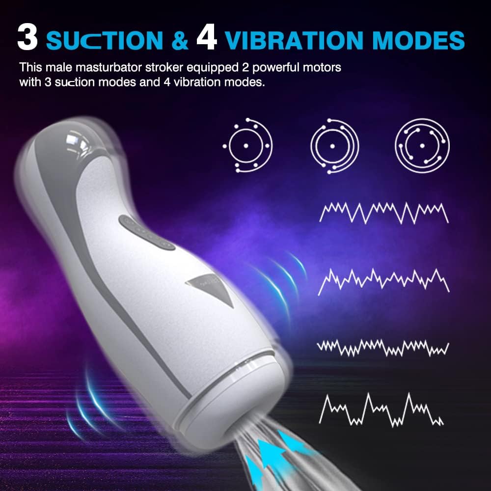Automatischer Saug-Masturbator Penis Stroker mit 3 Saugmodi & 4 Vibrationsmodi