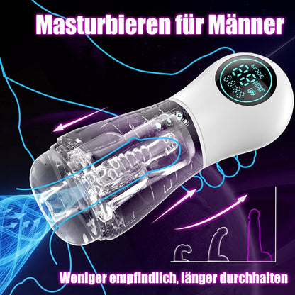 Elektrischer Masturbator Penis Vibrator Trainer Eichel Stimulator mit 12 Saug & Vibrations