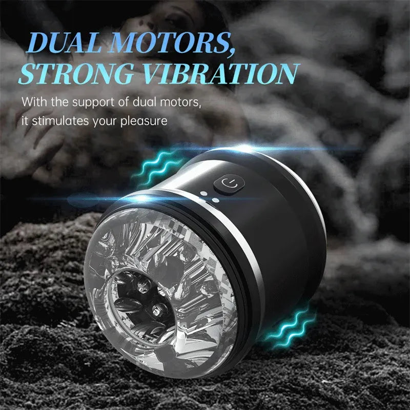 Offener Elektrischer Penistrainer Glans Stimulator Masturbatoren mit 10 Vibrationsmodi