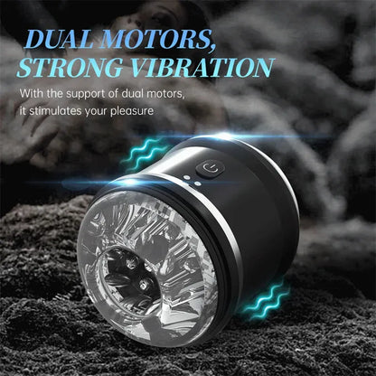 Offener Elektrischer Penistrainer Glans Stimulator Masturbatoren mit 10 Vibrationsmodi