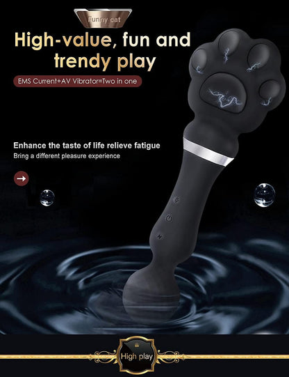 Katzenkrallen Fleischbällchen E-stim Vibrator mit 10 Vibration & Puls-Elektroschock