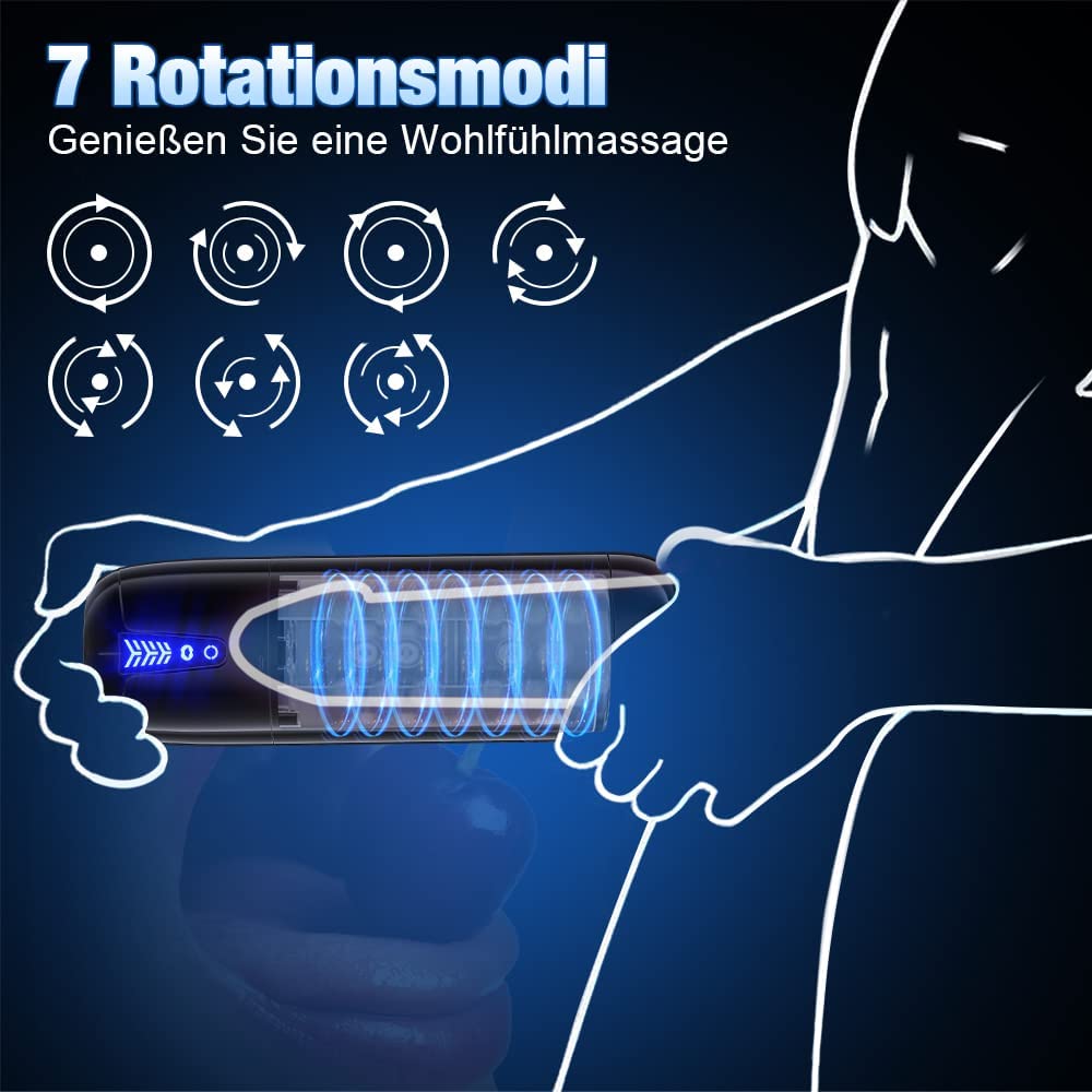 Automatischer Elektrischer Masturbator Cup mit 7 Saugmodi 7 Rotationsmodi