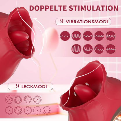 G-punkt Klitoris Nippel Leckzungen Stimulator Vibratoren mit 9 modi